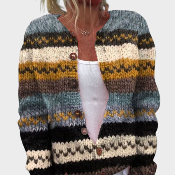 Eva - Cardigan Floral d'Automne