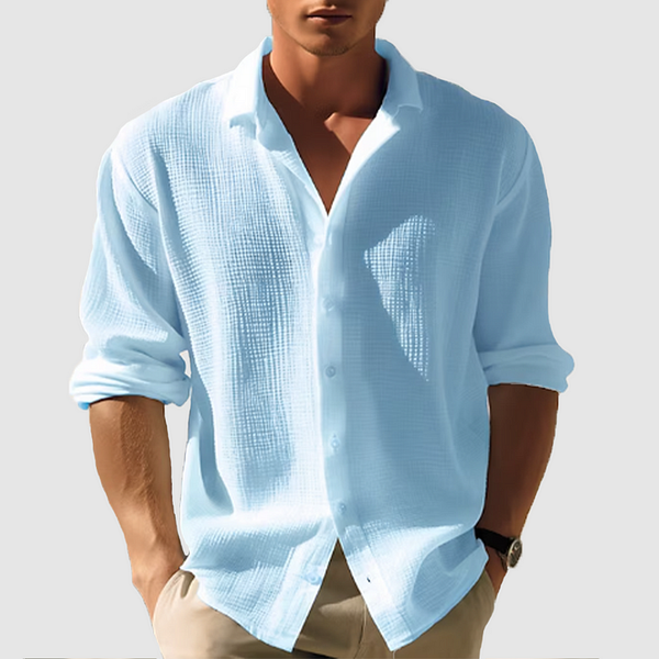 Chemise - Devant avec Boutons Ourlet Arrondi