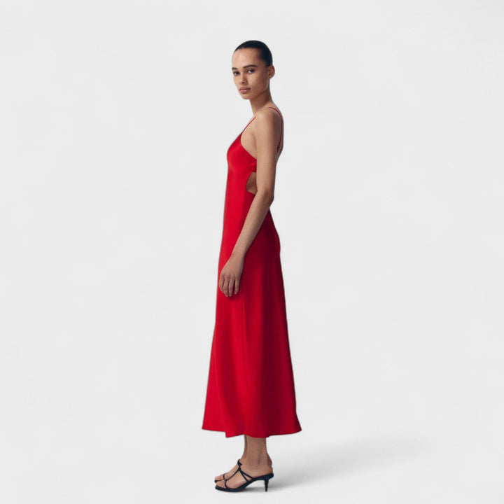 Robe carmine - Coupe minimaliste