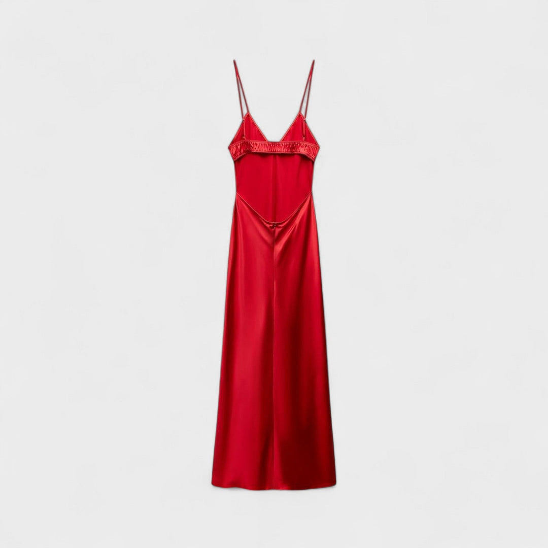 Robe carmine - Coupe minimaliste