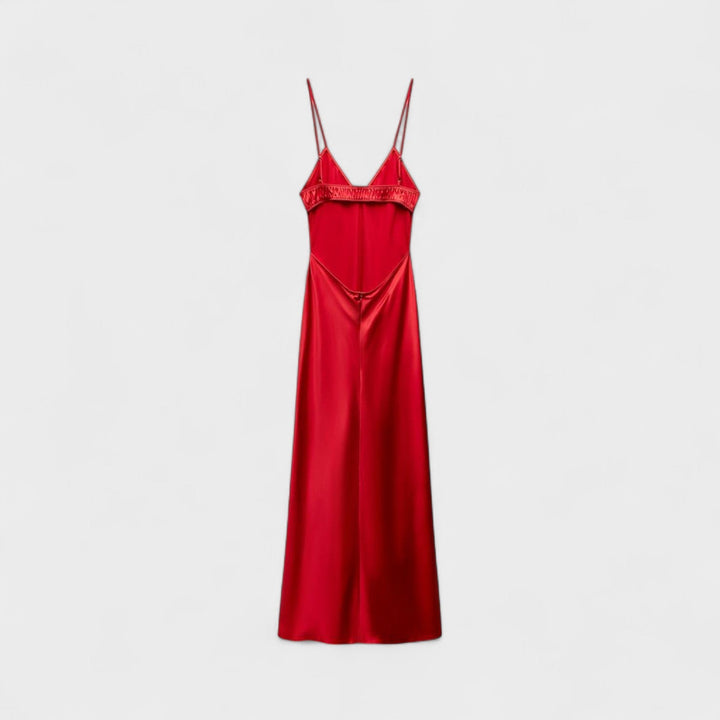 Robe carmine - Coupe minimaliste