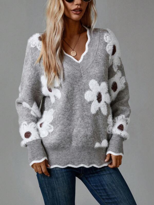 Belinha - Pull Élégant Floral