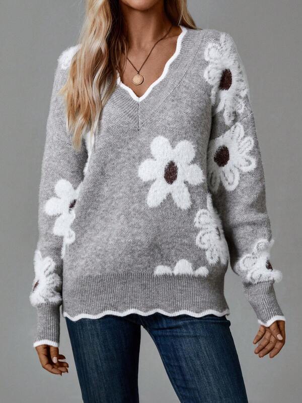Belinha - Pull Élégant Floral