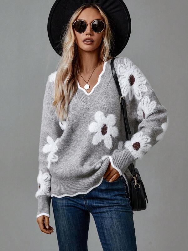 Belinha - Pull Élégant Floral