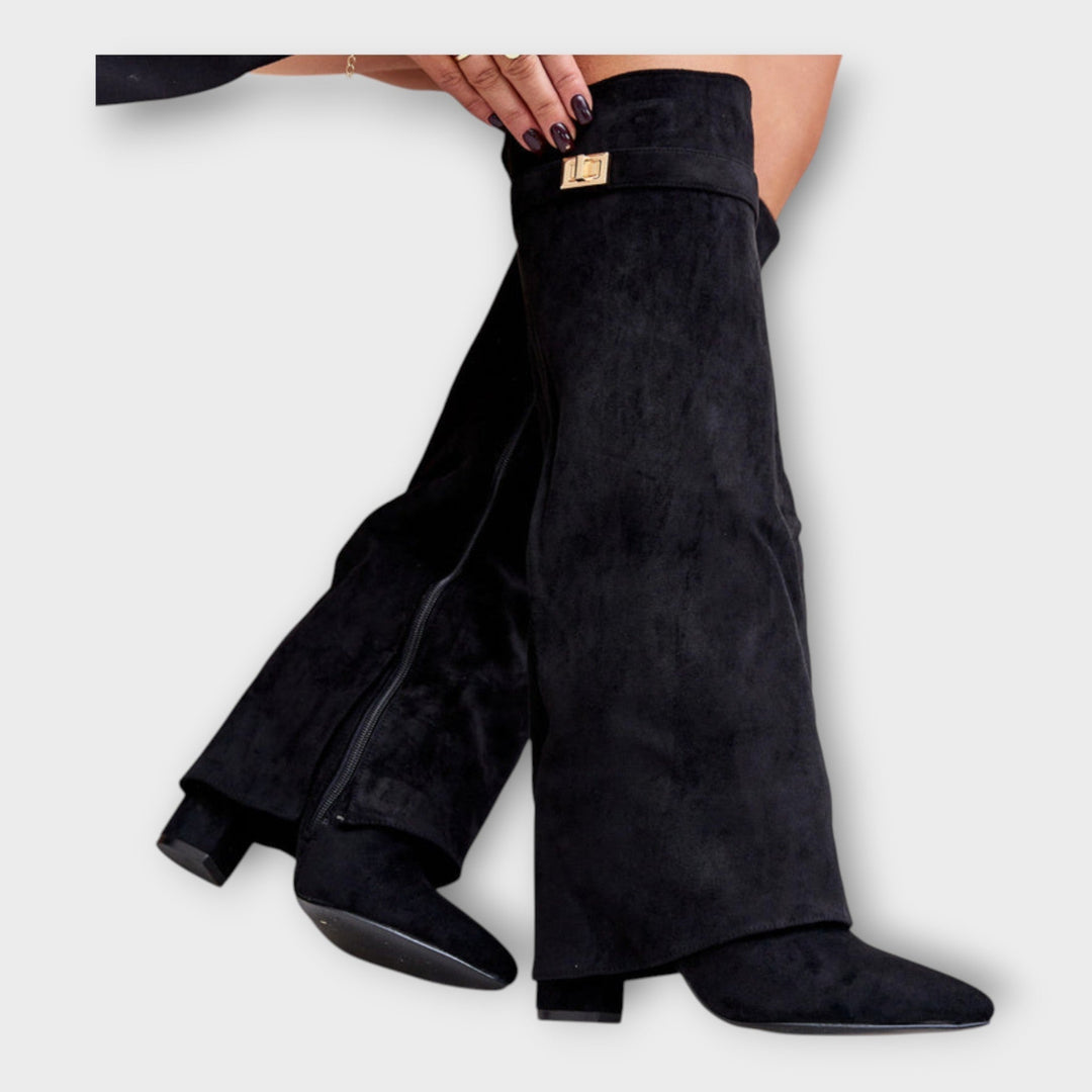 Bottes Hautes au Design Élégant