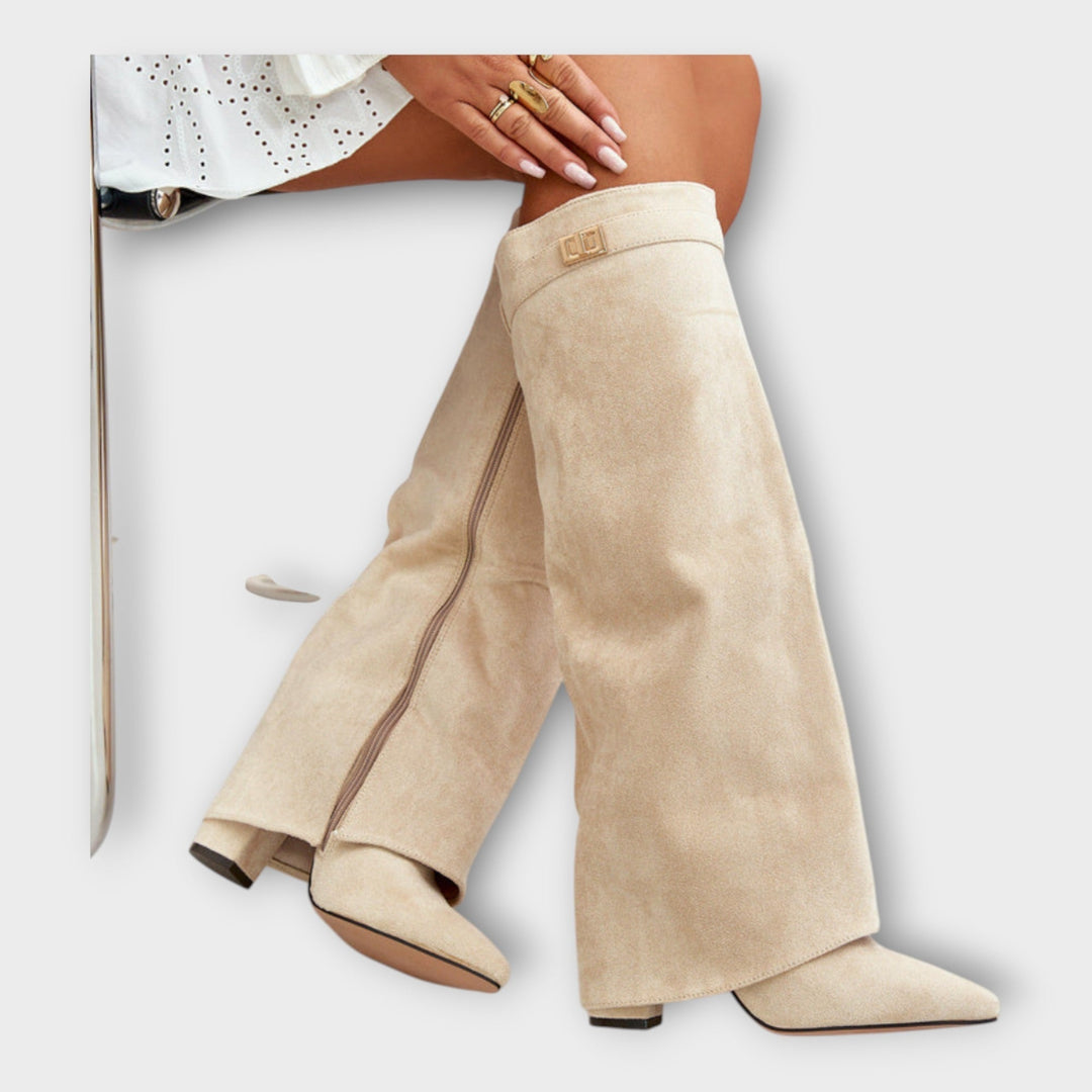 Bottes Hautes au Design Élégant