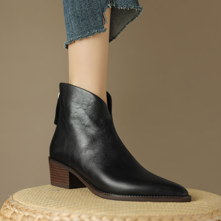 Camila - Bottines de Luxe avec Talon Bas