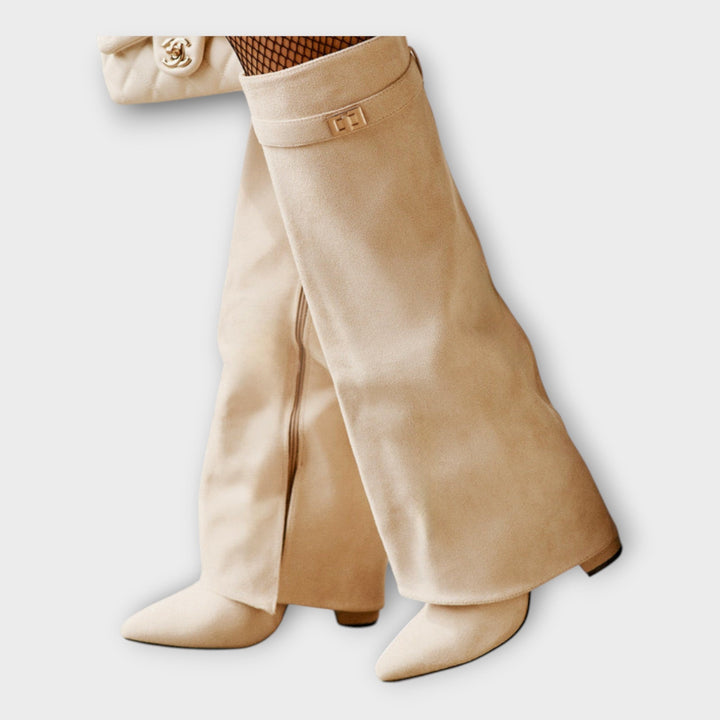 Bottes Hautes au Design Élégant