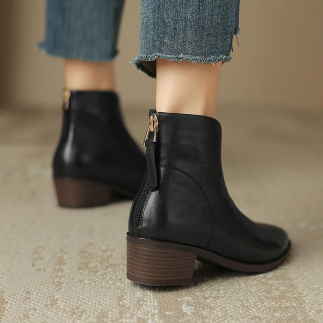 Camila - Bottines de Luxe avec Talon Bas