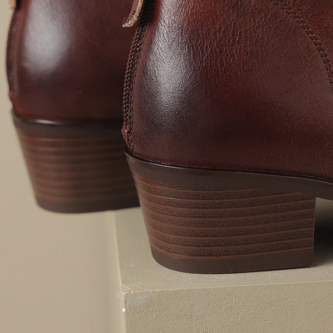 Camila - Bottines de Luxe avec Talon Bas