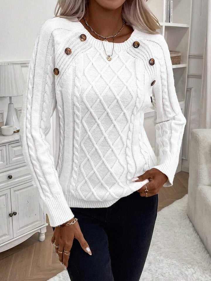 Francisca - Pull en Maille avec Boutons