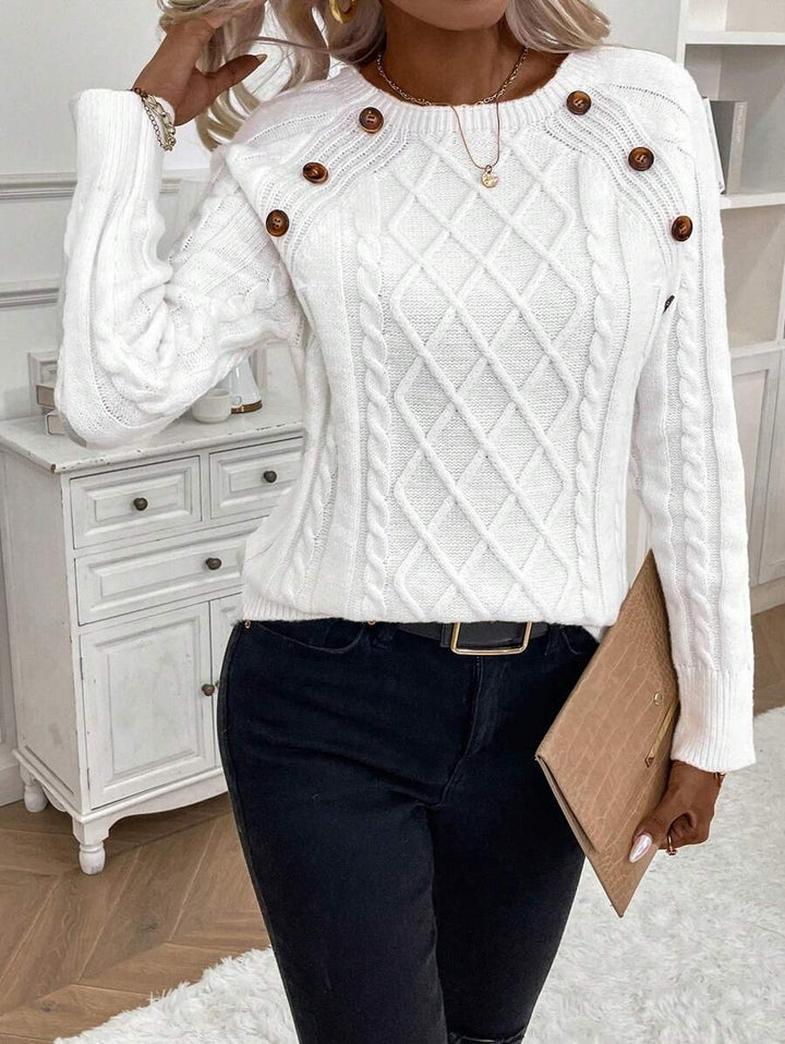 Francisca - Pull en Maille avec Boutons