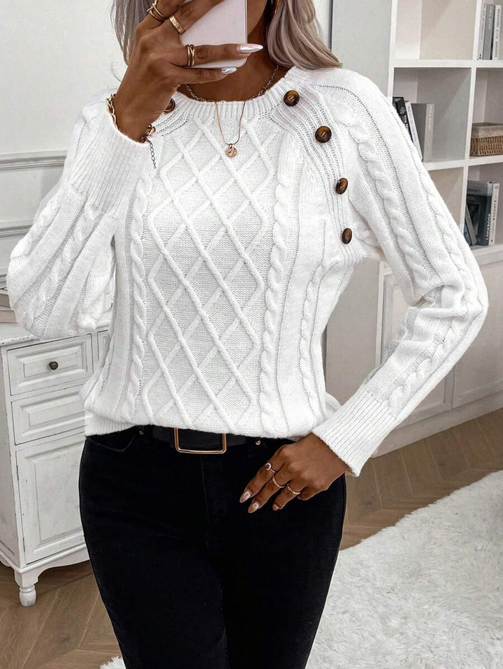 Francisca - Pull en Maille avec Boutons