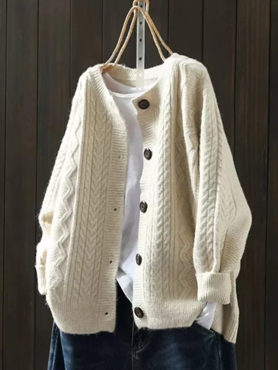 Lorença - Gilet en Tricot à Tresses