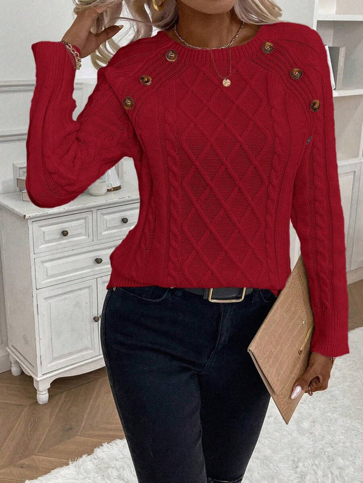 Francisca - Pull en Maille avec Boutons