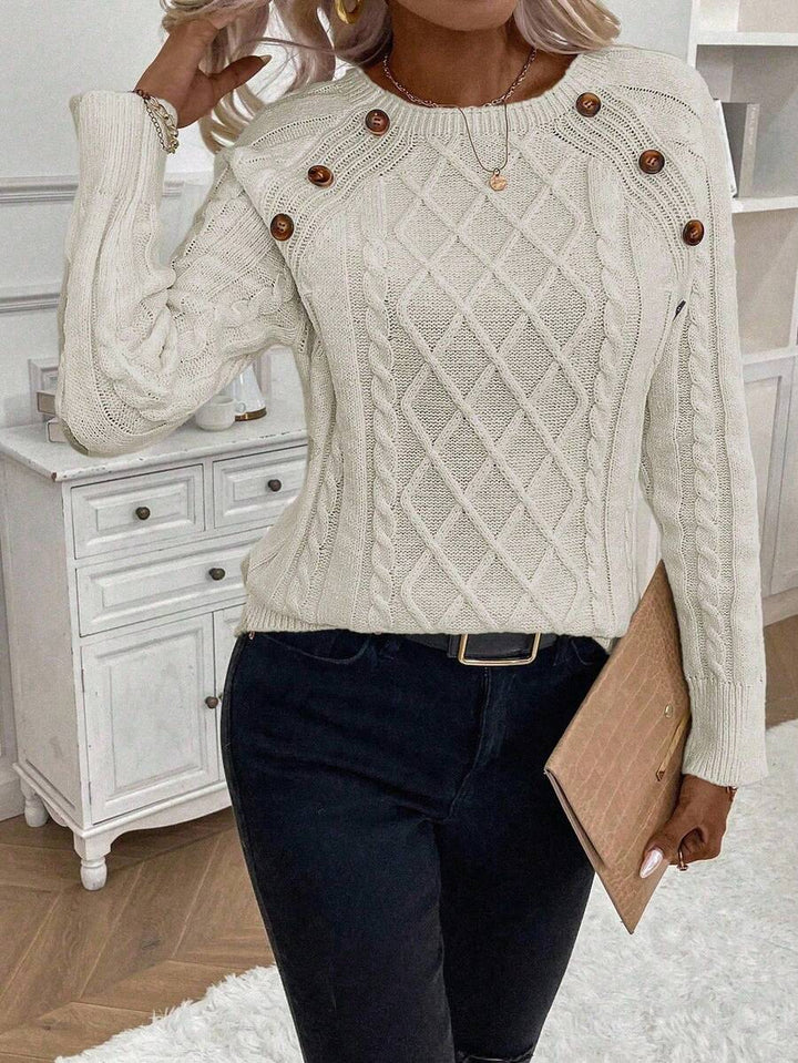 Francisca - Pull en Maille avec Boutons