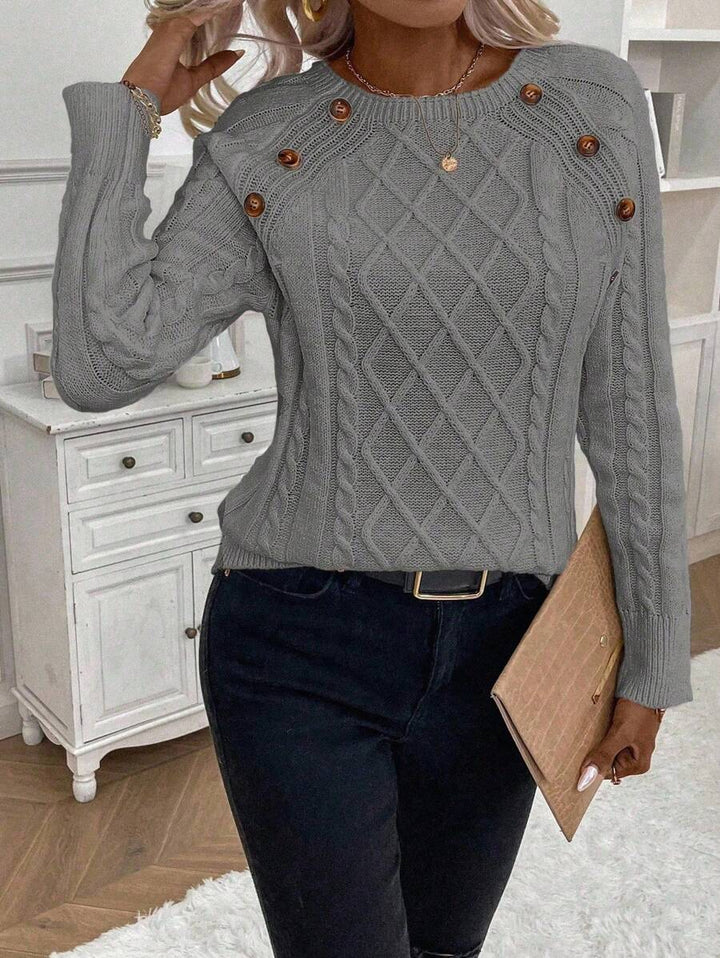 Francisca - Pull en Maille avec Boutons