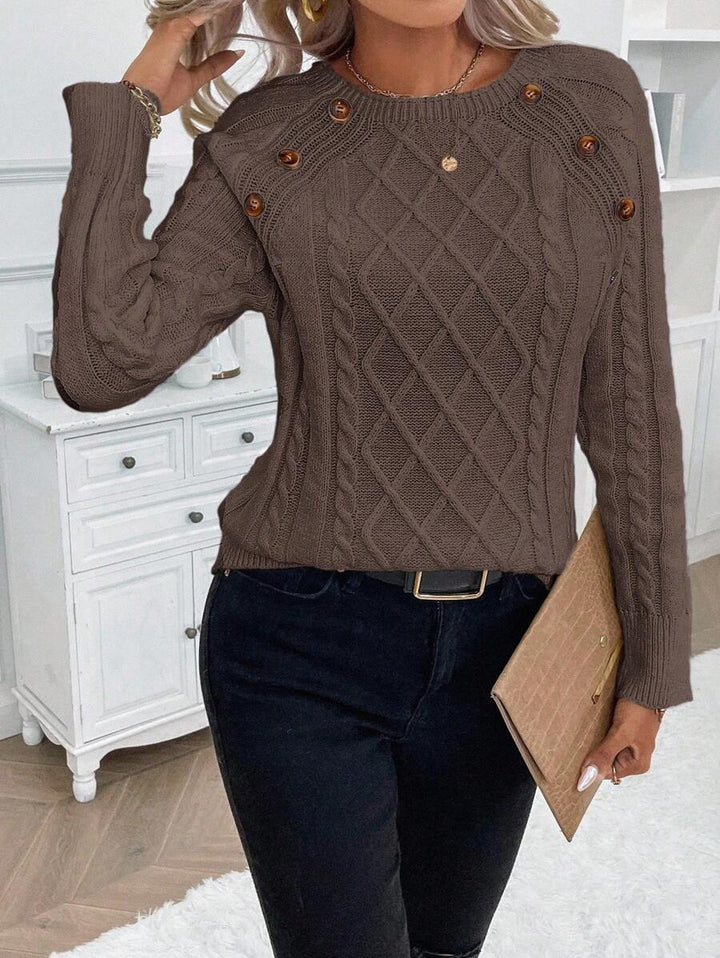 Francisca - Pull en Maille avec Boutons