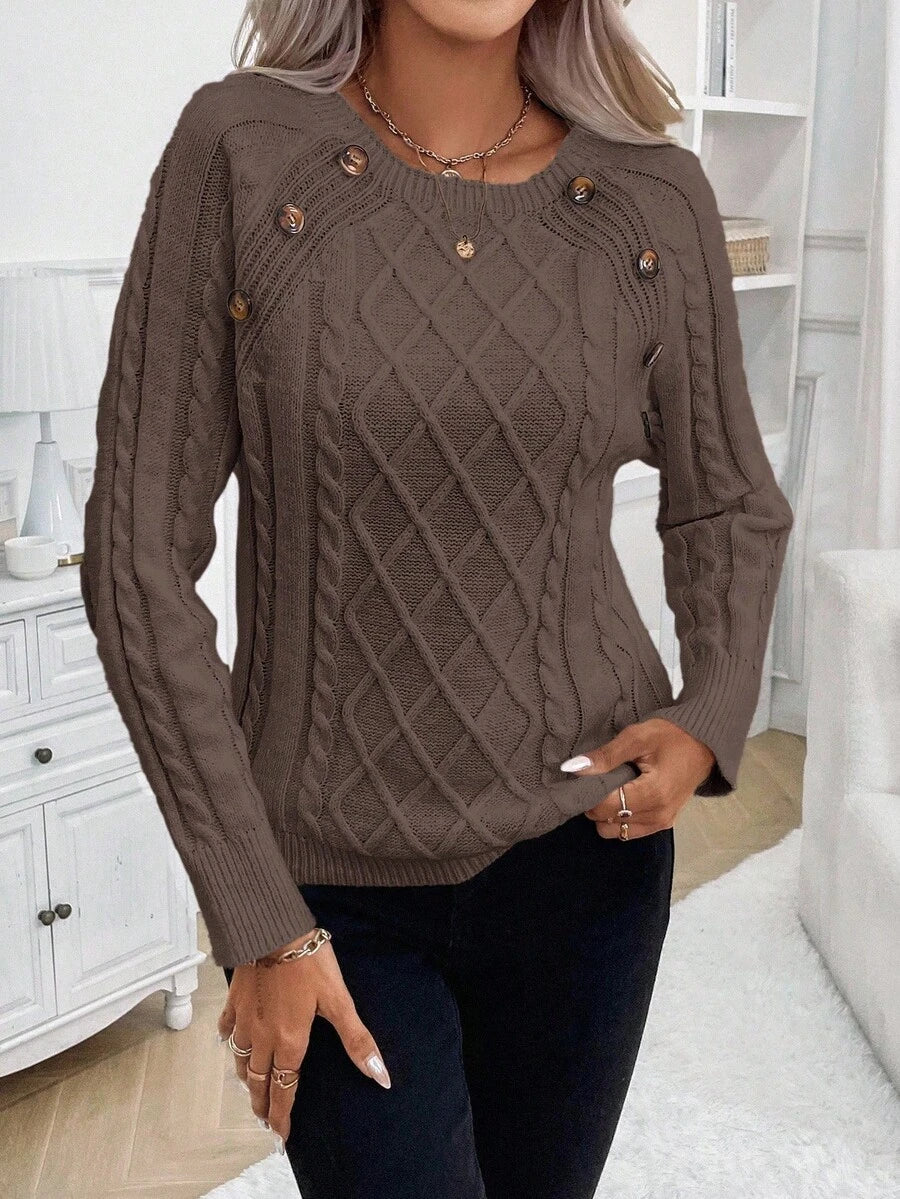 Francisca - Pull en Maille avec Boutons