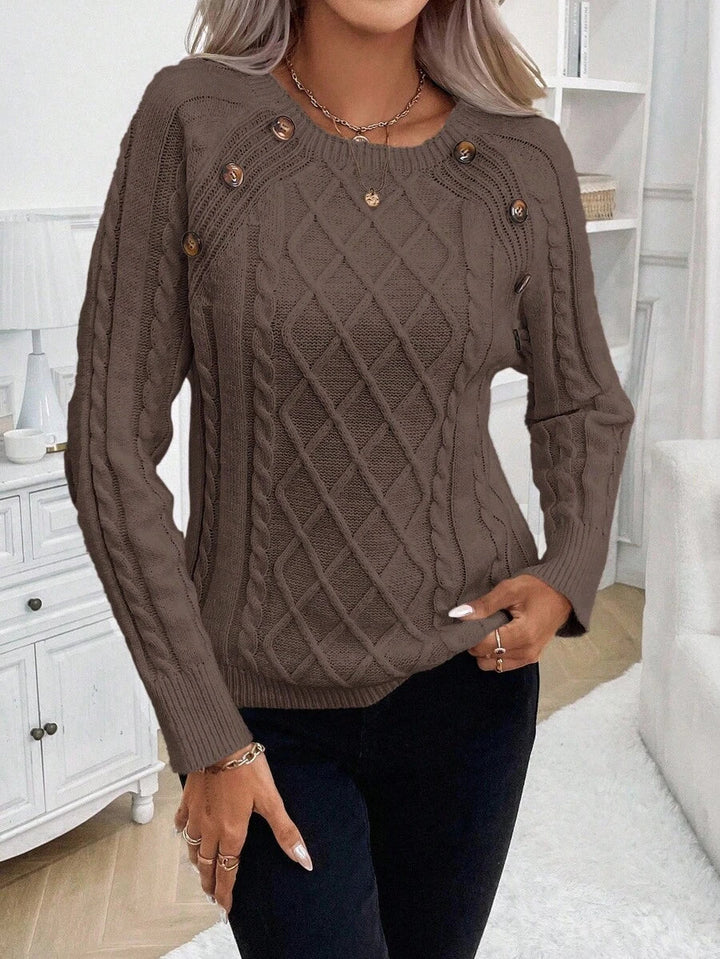 Francisca - Pull en Maille avec Boutons