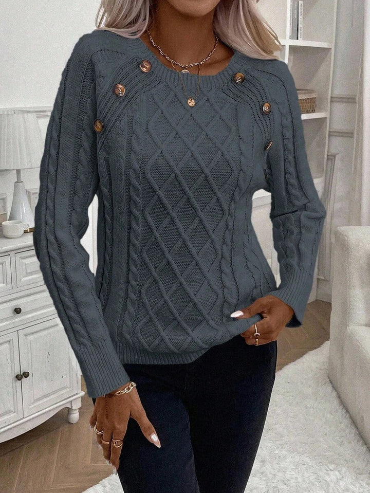 Francisca - Pull en Maille avec Boutons
