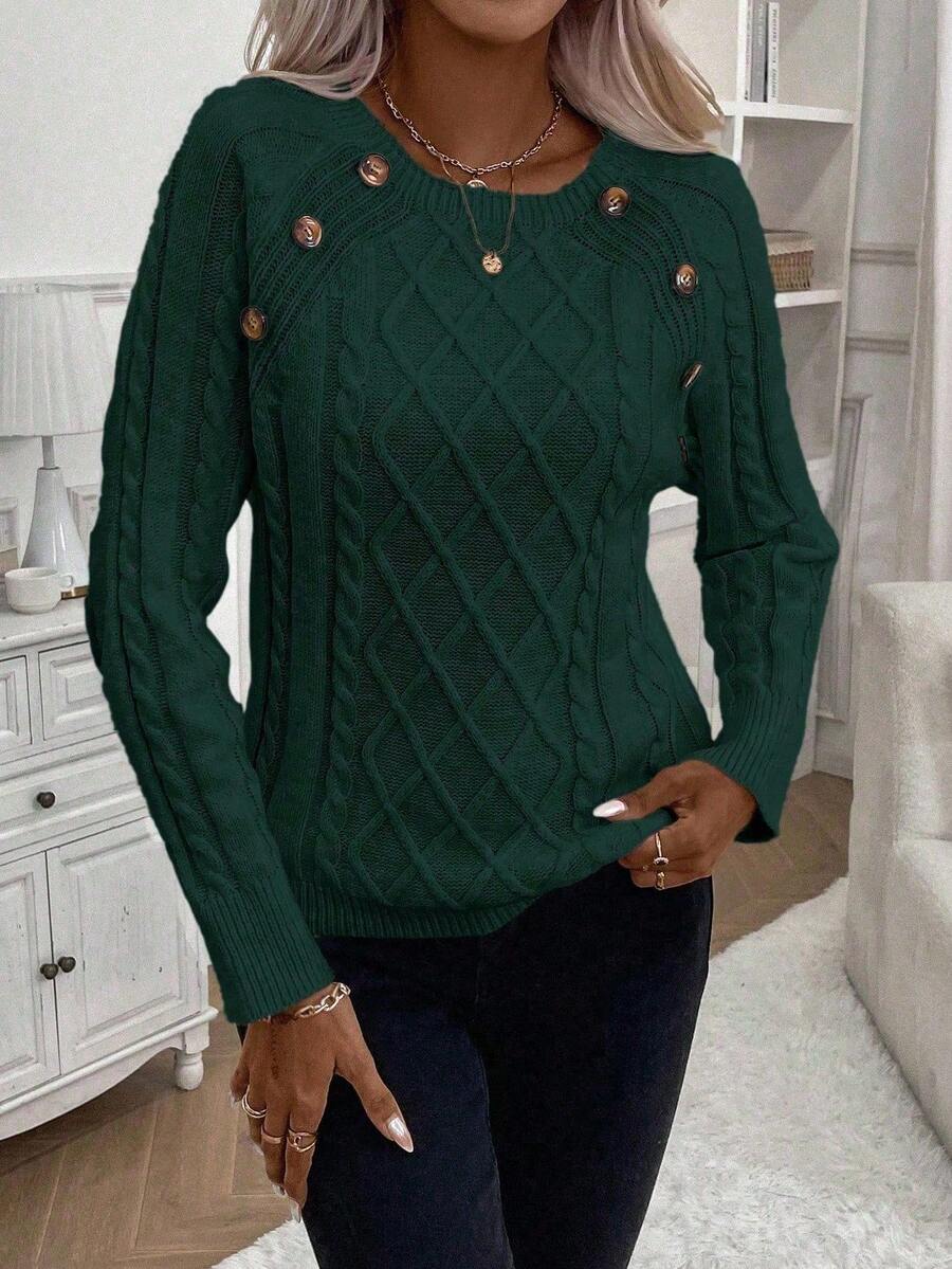 Francisca - Pull en Maille avec Boutons