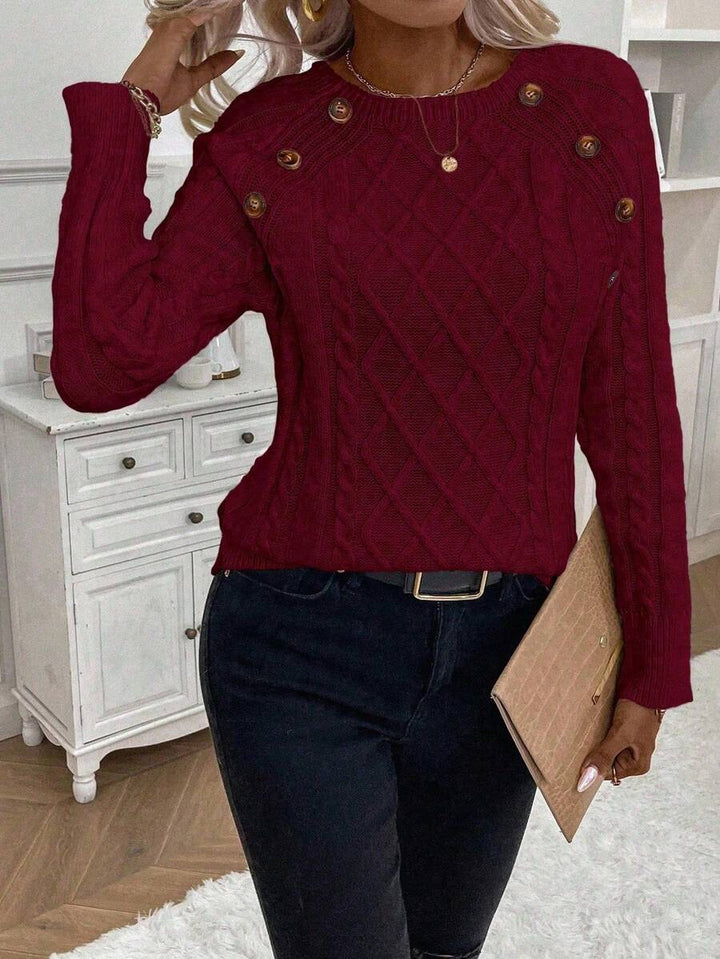 Francisca - Pull en Maille avec Boutons