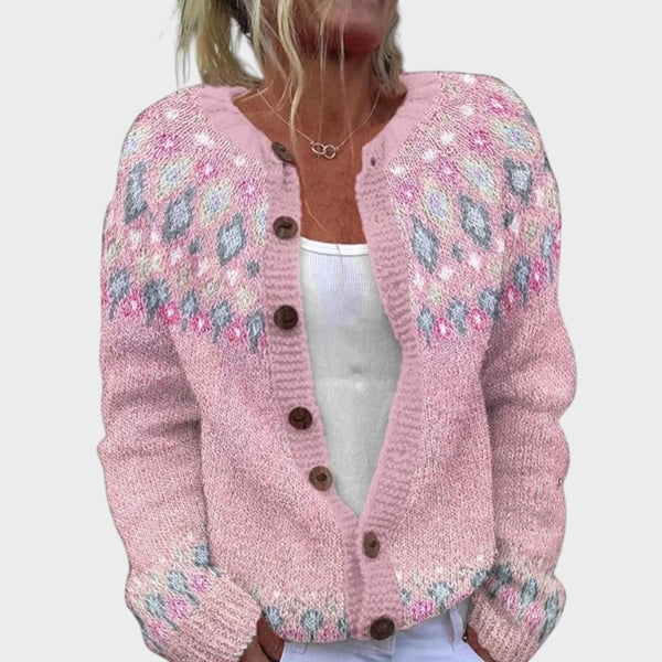 Daniela - Cardigan Floral d'Automne