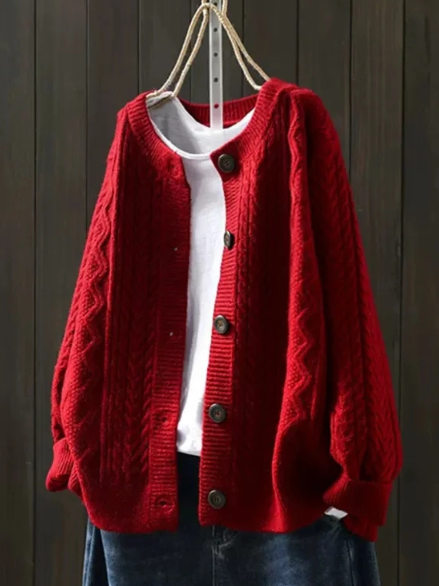 Lorença - Gilet en Tricot à Tresses