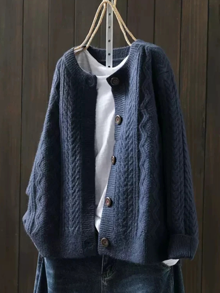 Lorença - Gilet en Tricot à Tresses
