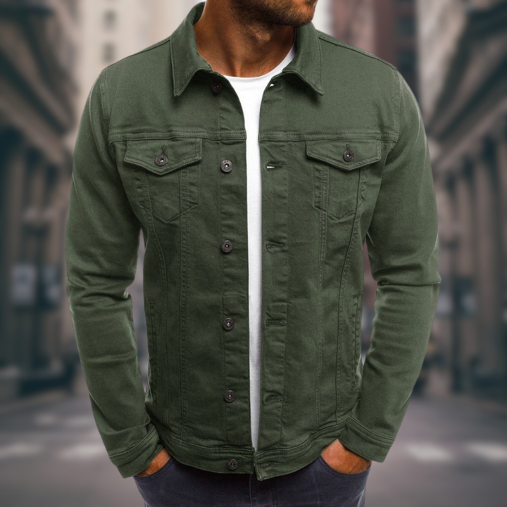 Artur - Veste en Denim Coupe Ajustée