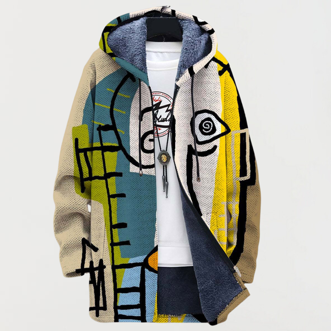 Manteau avec motif abstrait