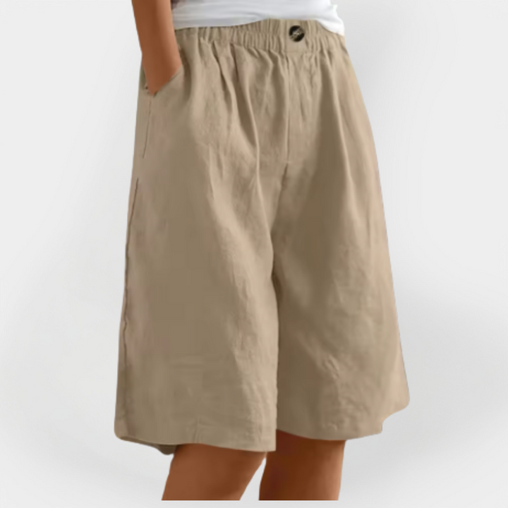 Shorts en Lin avec Poches