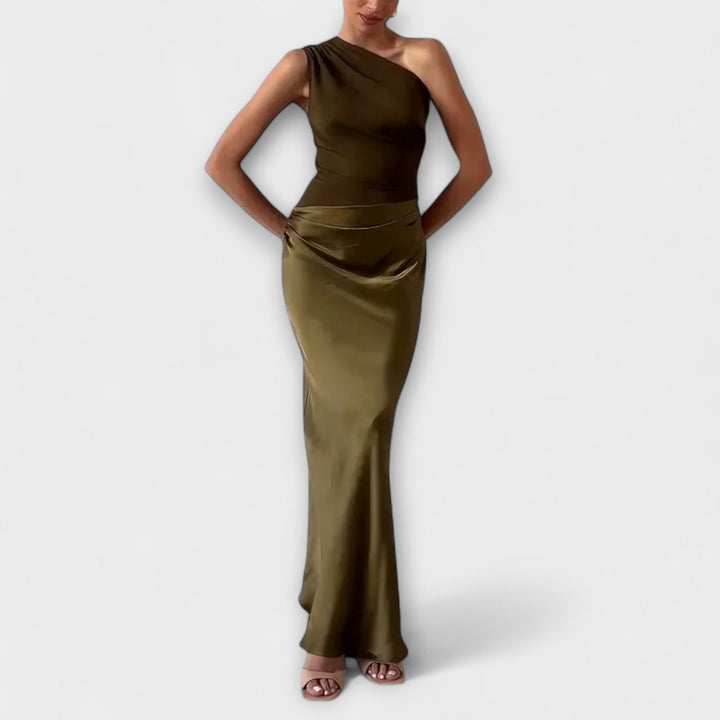 Luna - Robe asymétrique en satin