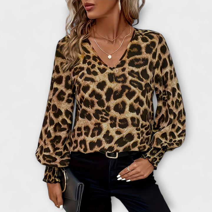 Joana - Blouse Stylée Léopard