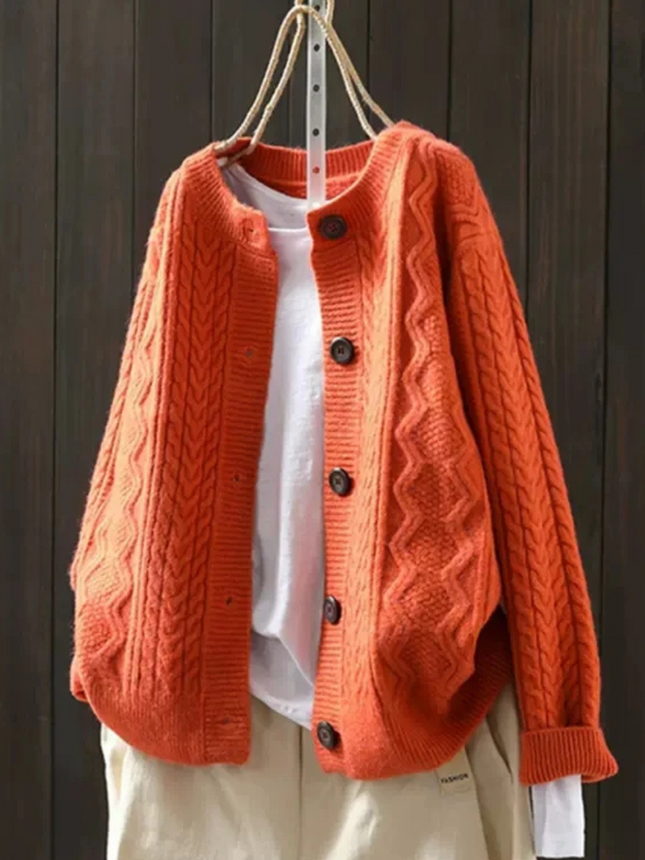 Lorença - Gilet en Tricot à Tresses