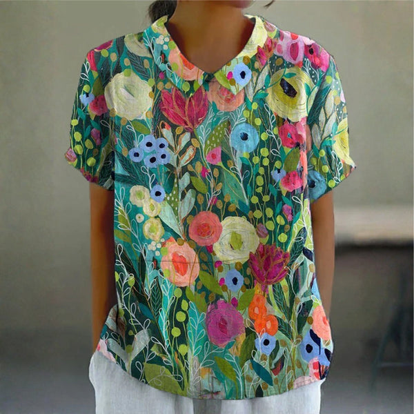 Diana - Chemise Florale en Aquarelle
