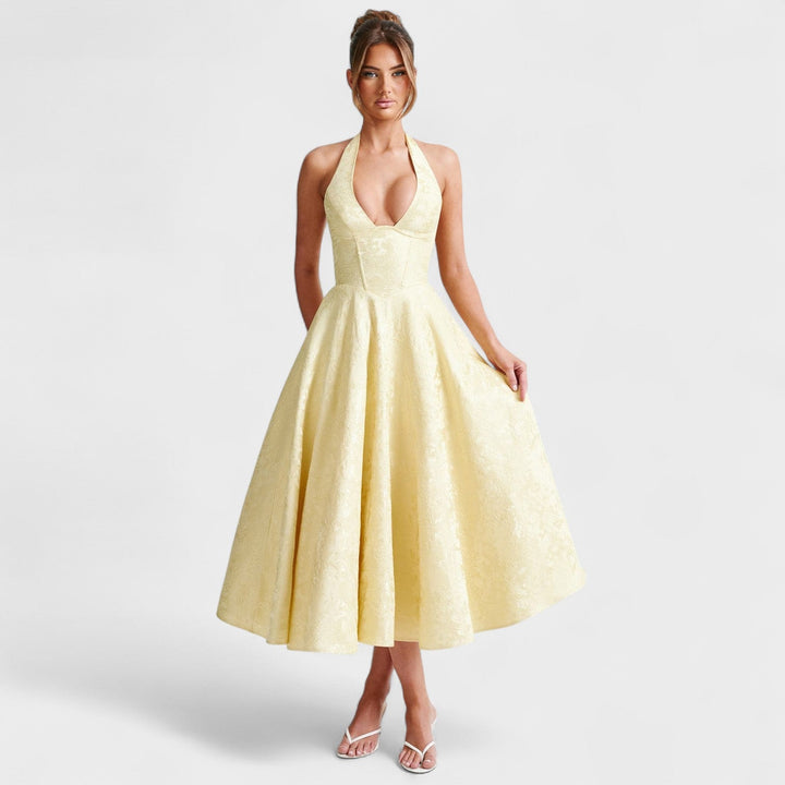 Halina - Robe midi avec corset