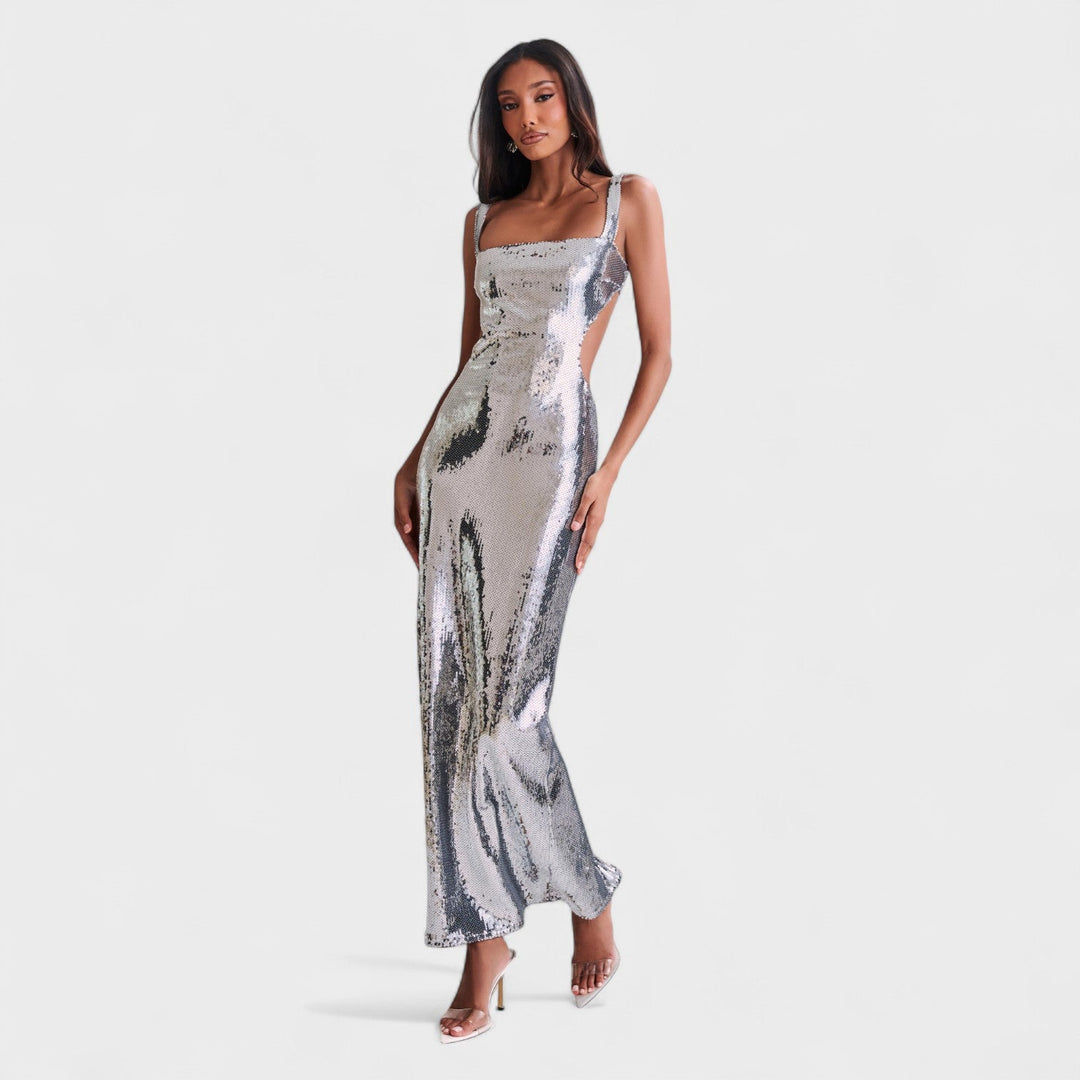 Sparkle Silver - Robe de gala de nuit