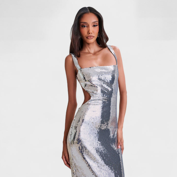 Sparkle Silver - Robe de gala de nuit