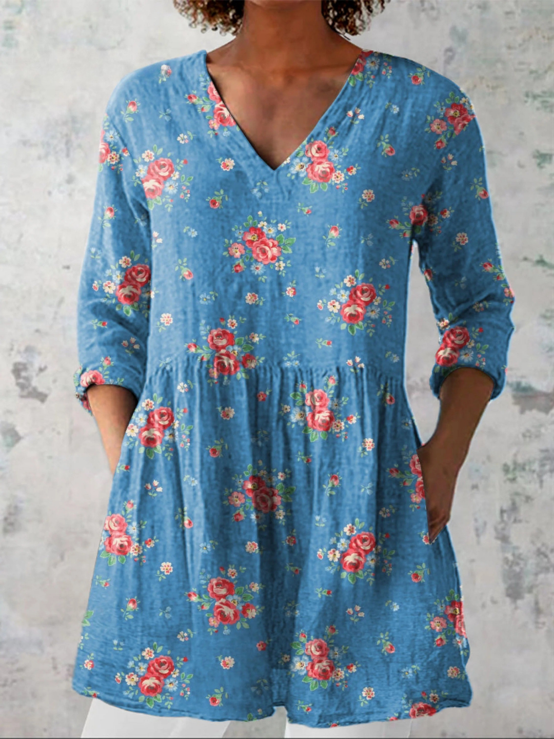Melanie | Blouse à décolleté V profond