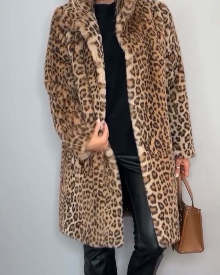 Leia - Manteau Long Léopard