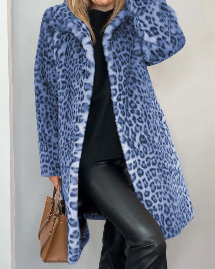 Leia - Manteau Long Léopard