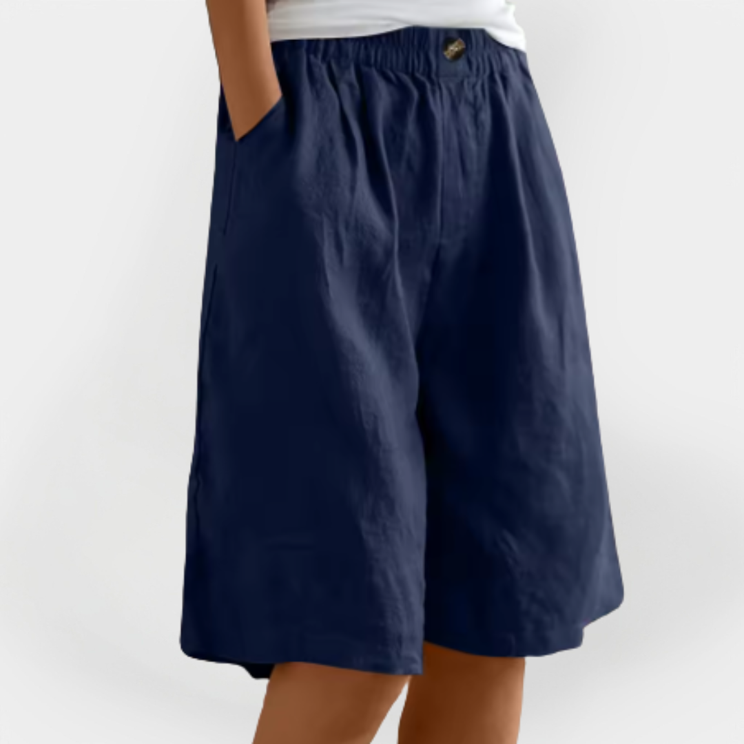 Shorts en Lin avec Poches