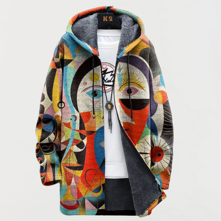 Manteau avec motif abstrait