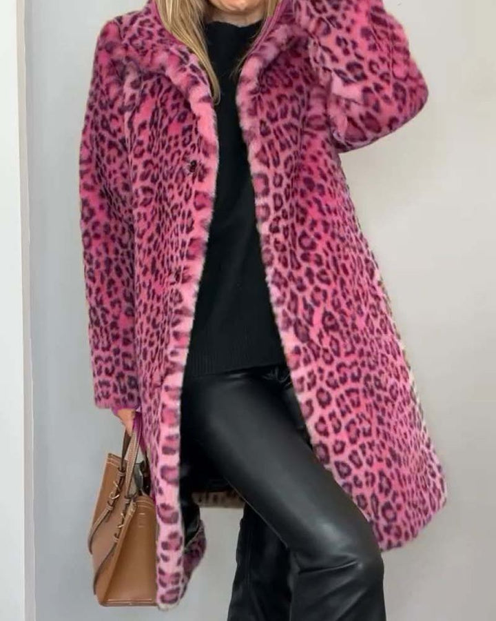 Leia - Manteau Long Léopard