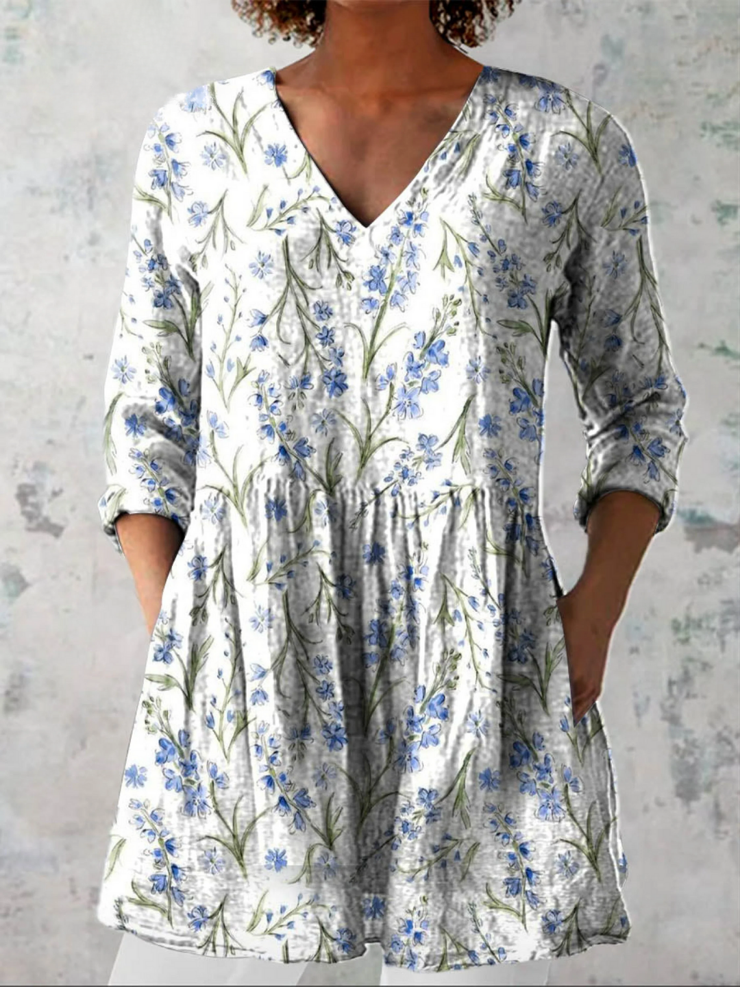 Jeanne | Blouse Longue à Décolleté en V