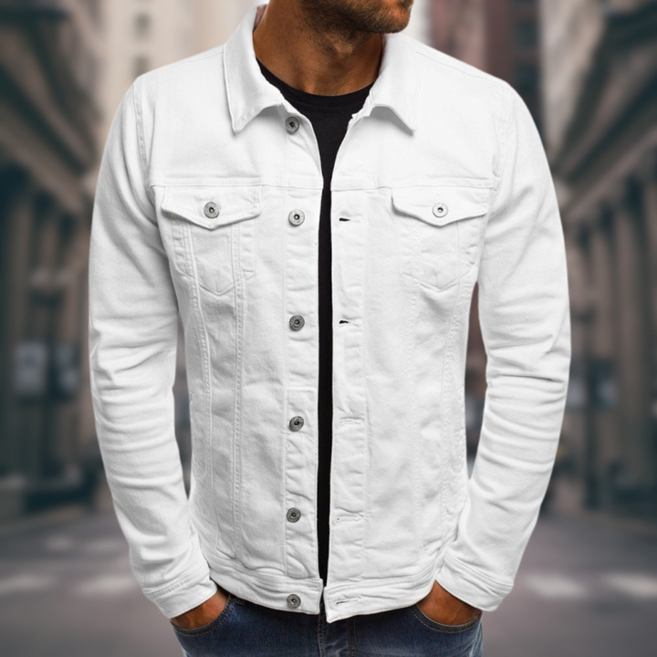 Artur - Veste en Denim Coupe Ajustée