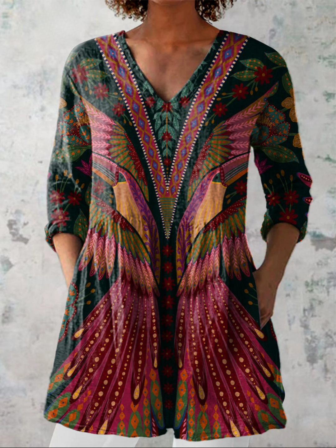 Manon | Long V-Neck Blouse