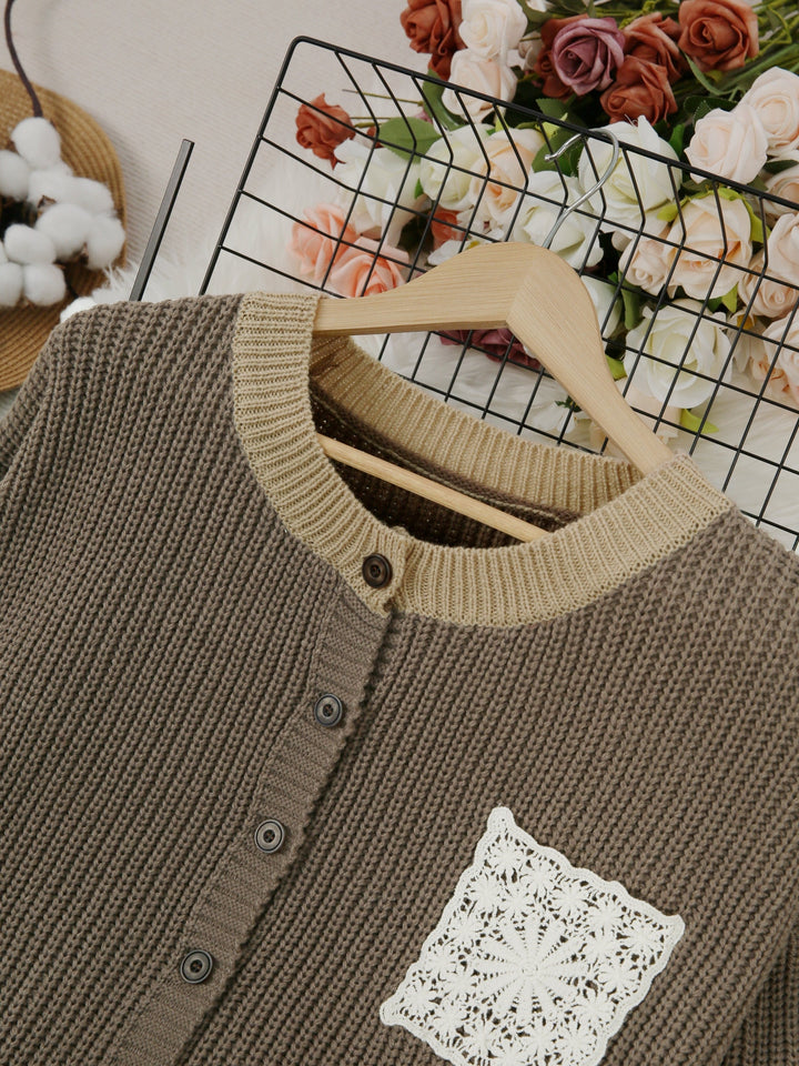Marcelina - Manteau en Maille avec Poches